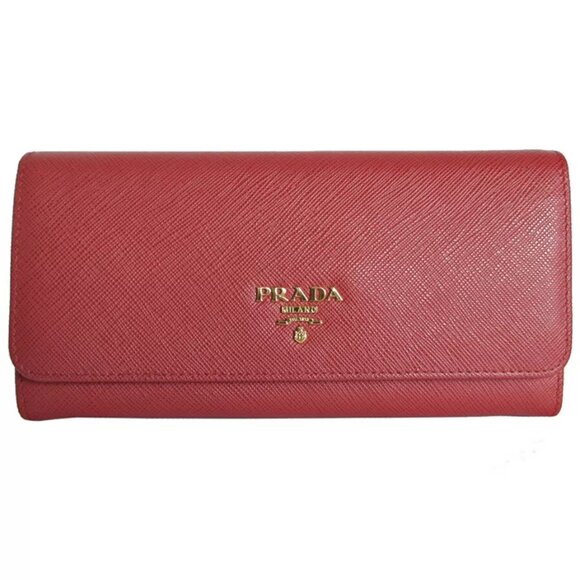 Auth PRADA Long Wallet Red leather - Picture 1 of 10